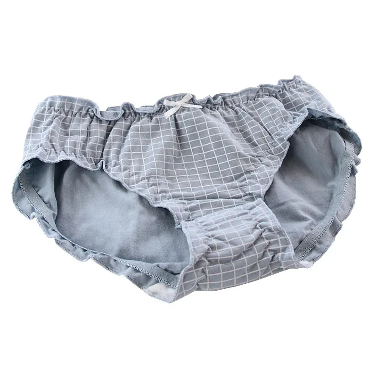 Kawaii Ruffle Edge Cotton Panties – Breathable Seamless Mid-Waist Lingerie - Women’s Clothing & Accessories - Lingerie