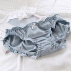 Kawaii Ruffle Edge Cotton Panties – Breathable Seamless Mid-Waist Lingerie - Women’s Clothing & Accessories - Lingerie