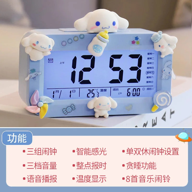 Kawaii Sanrio Alarm Clock - Kuromi Cinnamoroll & My Melody - All Products - Alarm Clocks - 10 - 2024