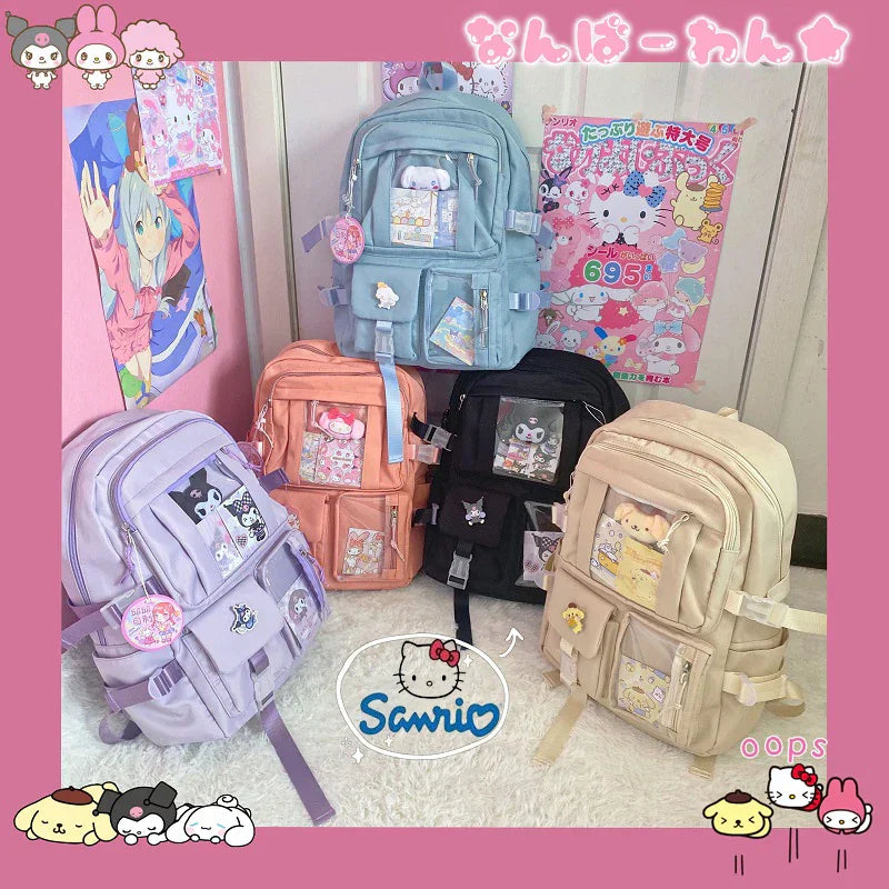 Kawaii Sanrio Backpack - My Melody Kuromi & Cinnamoroll - Women Bags & Wallets - Backpacks - 1 - 2024