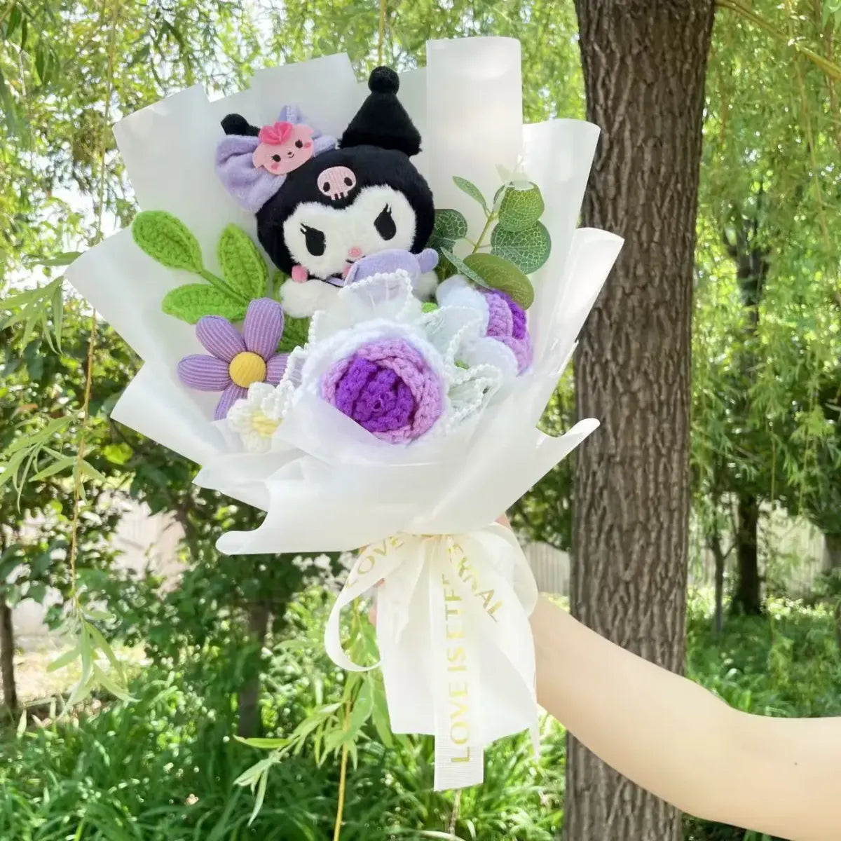 Kawaii Sanrio Plush Toy Bouquet – Hello Kitty & Kuromi Gift Set - Harajuku Style - Plushie - 3