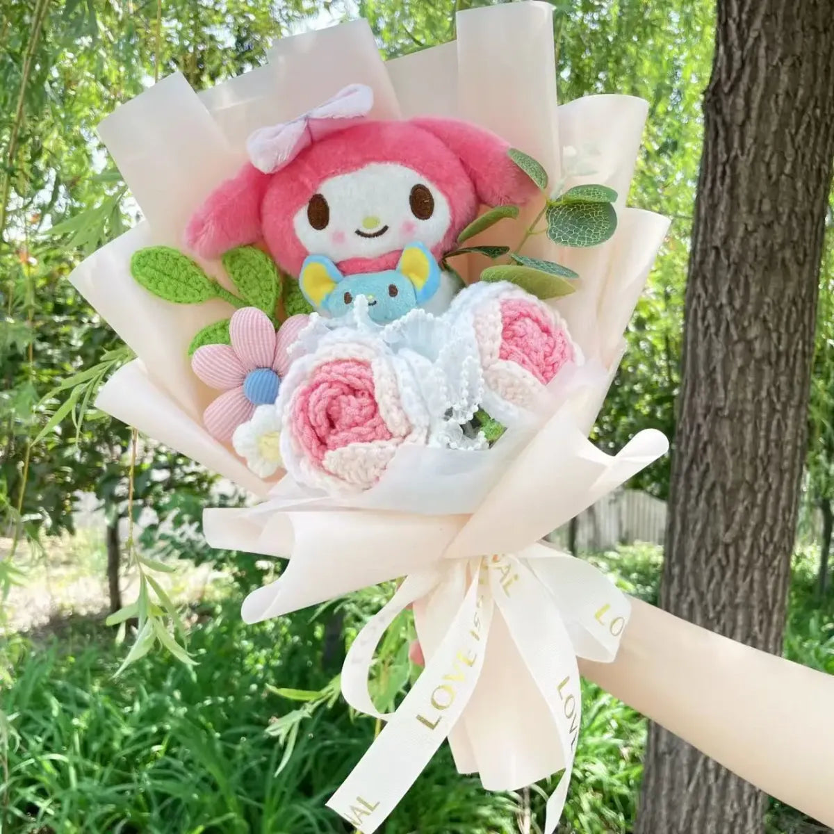 Kawaii Sanrio Plush Toy Bouquet – Hello Kitty & Kuromi Gift Set - Harajuku Style - Plushie - 6