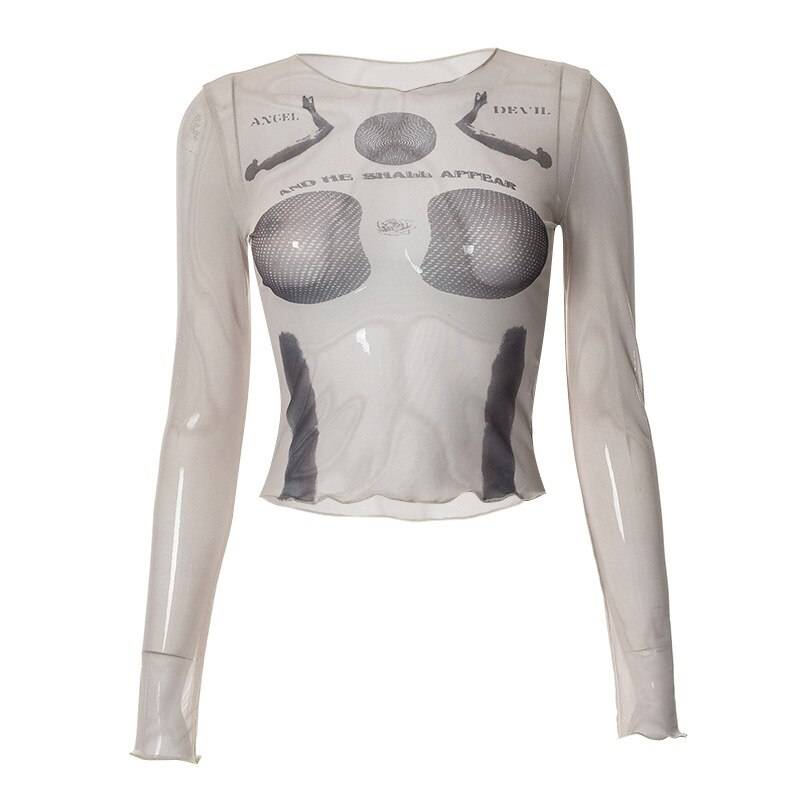 See Through Mesh Top - T-Shirts - Shirts & Tops - 8 - 2024