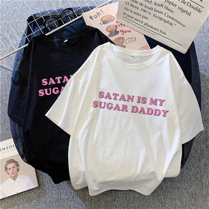 Satan Is My Sugar Daddy - T-Shirts - Shirts & Tops - 1 - 2024