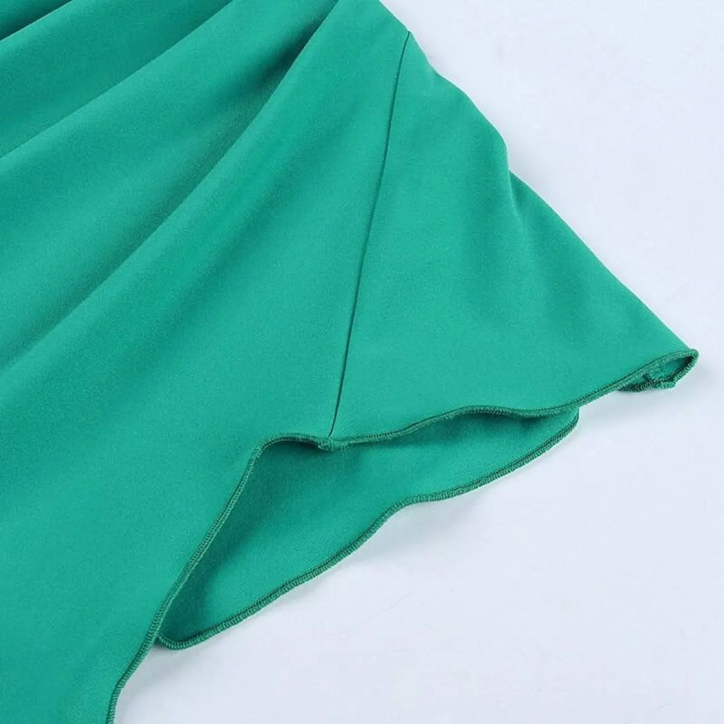 Hollow Out Full Sleeve Mini Dress - All Dresses - 31