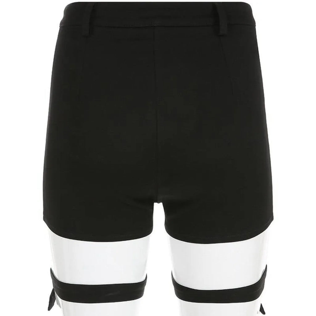 Hollow Out Punk Shorts - Bottoms - 11