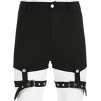 Hollow Out Punk Shorts - Bottoms - 13