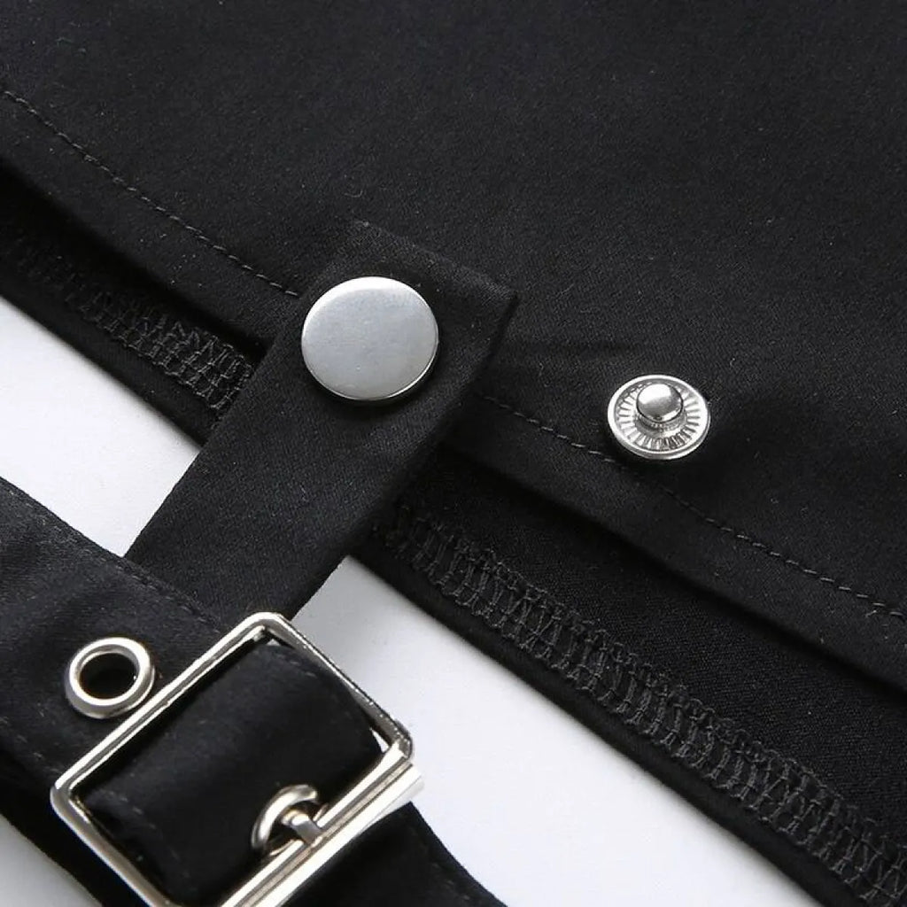 Hollow Out Punk Shorts - Bottoms - 16