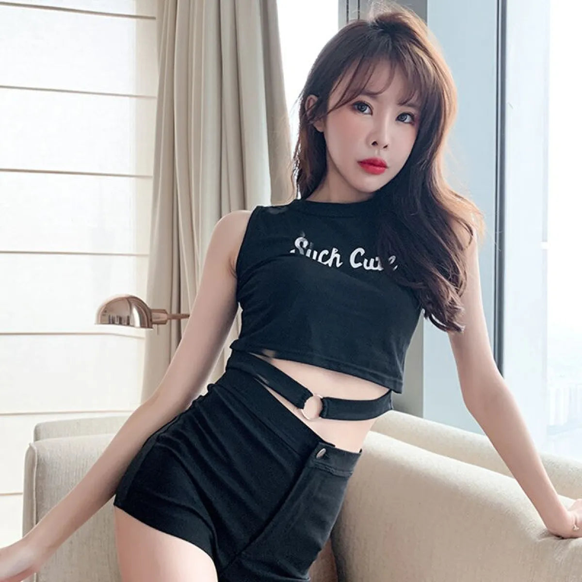 Hollow Out Punk Shorts - Bottoms - 22