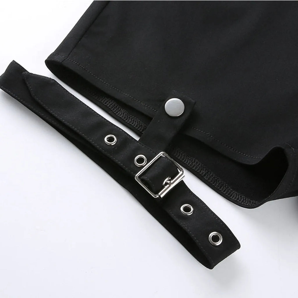 Hollow Out Punk Shorts - Bottoms - 4