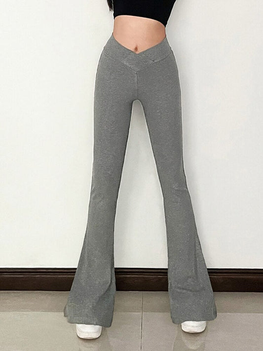 Bell Bottom Leggings - Gray / L - Bottoms - Clothing - 13 - 2024