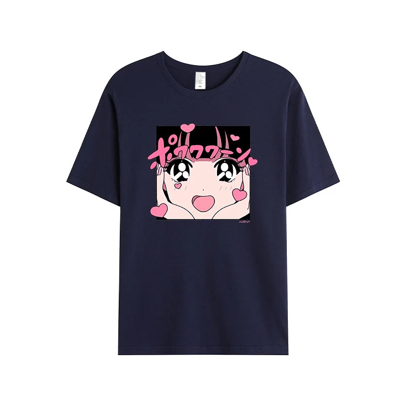 Kawaii Short Sleeve Top - Navy Blue / XL - T-Shirts - Shirts & Tops - 8 - 2024