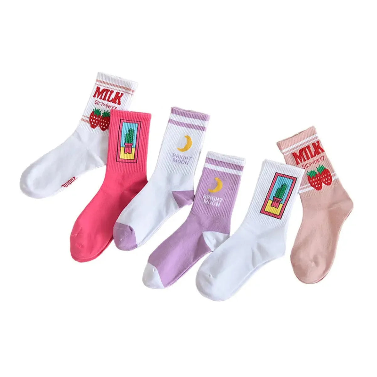 Moon Milk Kawaii Socks - Women’s Clothing & Accessories - 6