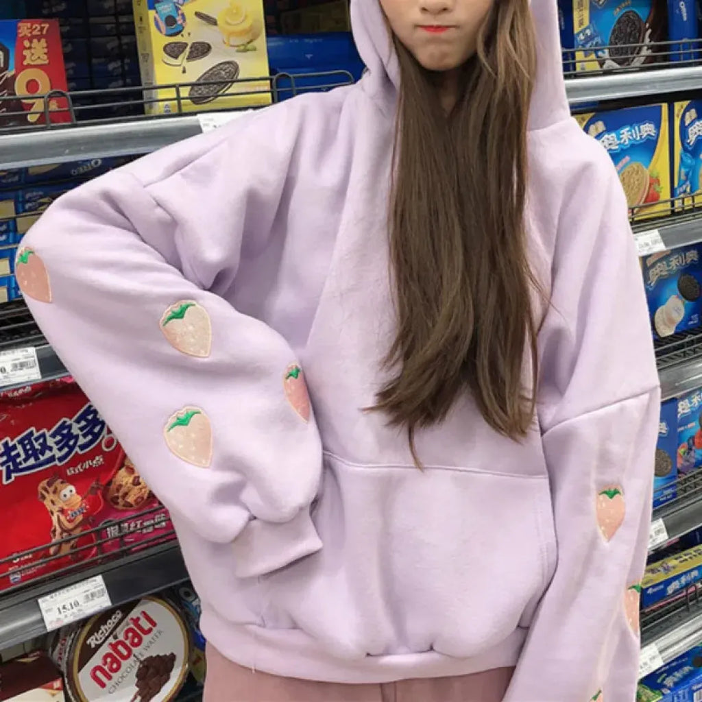 Kawaii Strawberry Hoodie - Hoodies & Sweatshirts - Hoodies - 5