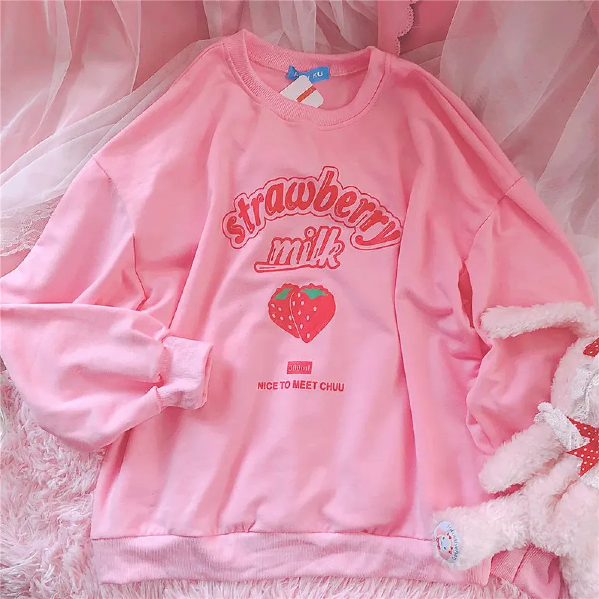 Harajuku Kawaii Strawberry Sweatshirt - T-Shirts - 3