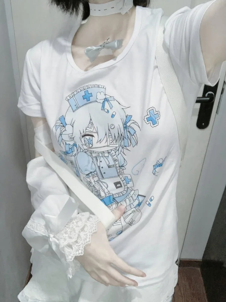 Harajuku Kawaii Streetwear Tees - T-Shirts - Shirts & Tops - 1 - 2024