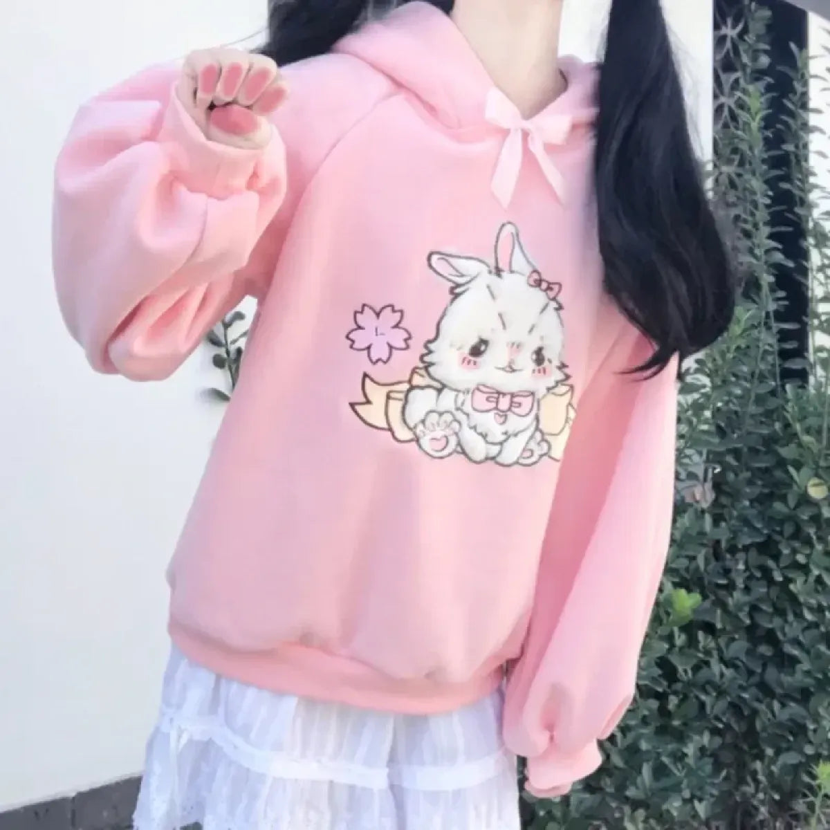 Lace Collar Lamb Candy Embroidered Kawaii Sweatshirt - T-Shirts - Sweatshirt - 4