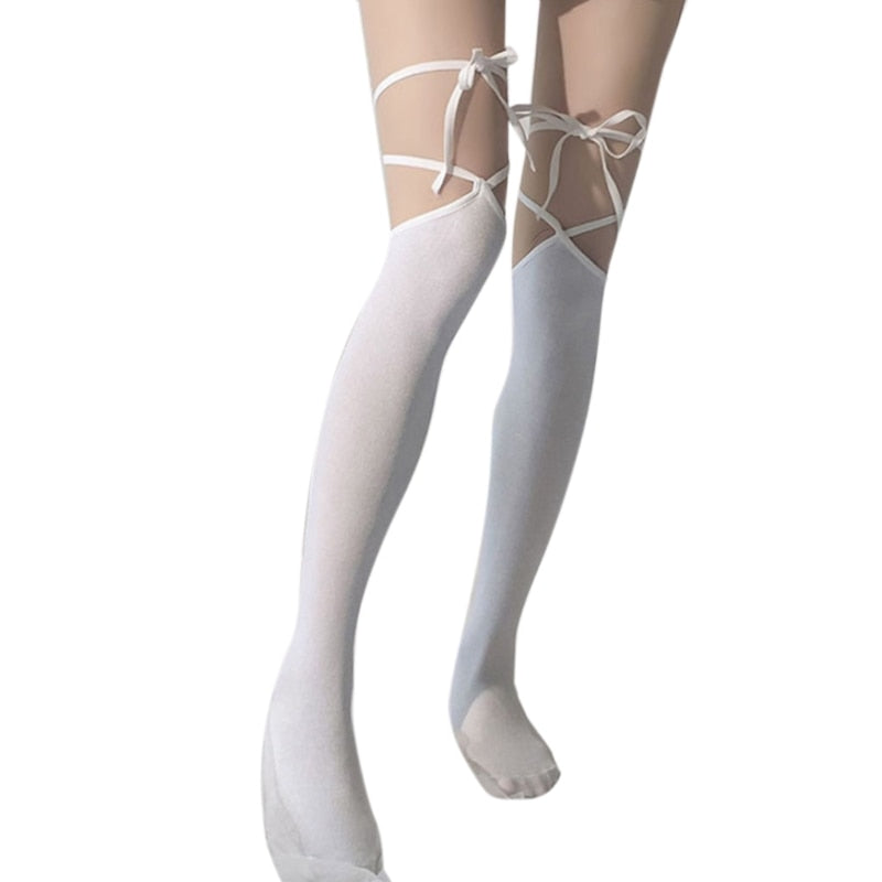 Kawaii Thigh High Stockings - White - Women’s Clothing & Accessories - Socks - 8 - 2024