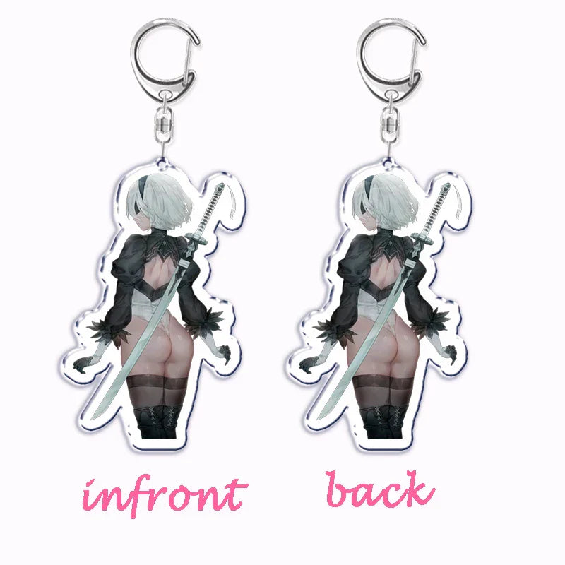 Kawaii Waifu Hentai Girls Acrylic Keychain - Anime - Keychains - 5 - 2024