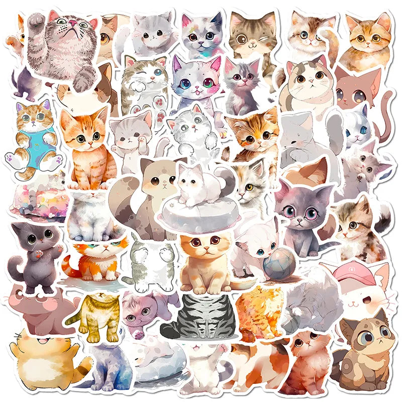 Kawaii Winter Cat Stickers - Aesthetic Kids’ Scrapbook Decor - 10PCS 4 - All Products - Decorative Stickers - 12 - 2024