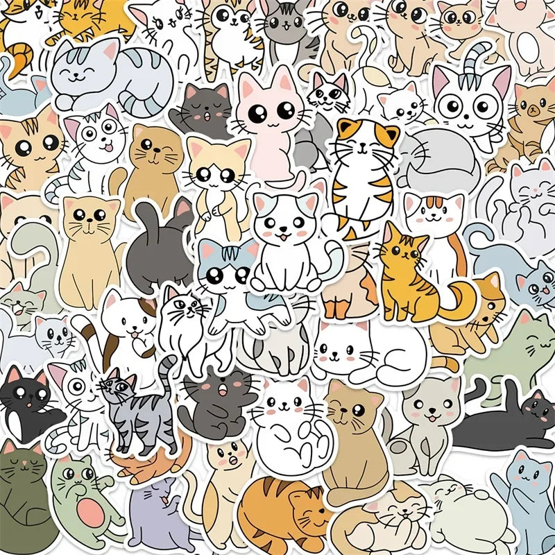 Kawaii Winter Cat Stickers - Aesthetic Kids’ Scrapbook Decor - 60PCS - All Products - Decorative Stickers - 7 - 2024