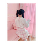 Kawaii Winter Wonderland: High-Waist Plaid Mini Skirt - Bottoms - 6