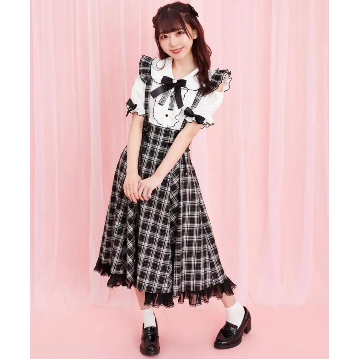 Sweet Lolita Ruffled Blouse - Bow Top Kawaii Y2K Aesthetic - Blouses & Shirts - Short - Shirt - Blouses - 10
