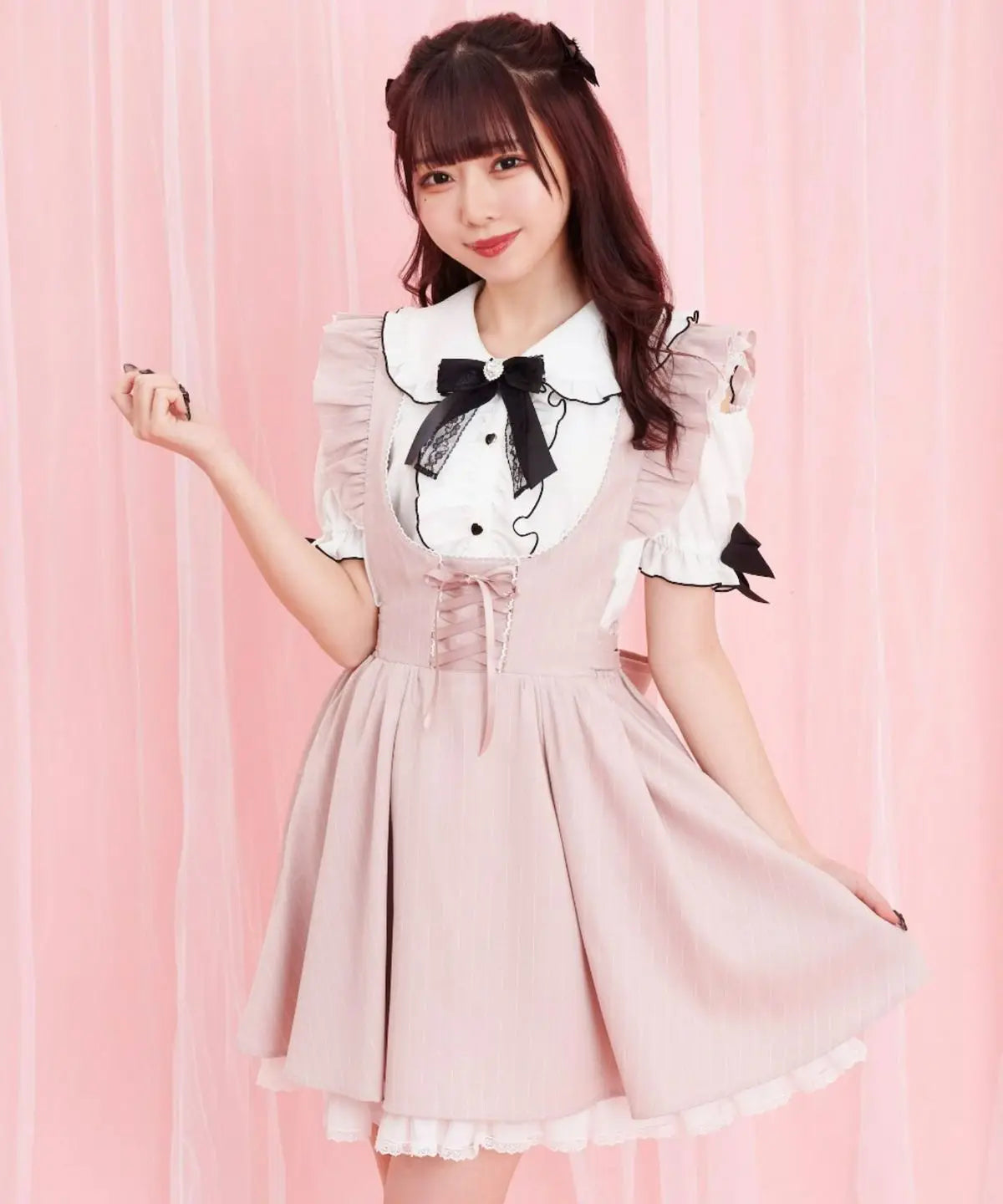 Sweet Lolita Ruffled Blouse - Bow Top Kawaii Y2K Aesthetic - Blouses & Shirts - Blouses - 2024 - 11 - Worldwide Shipping