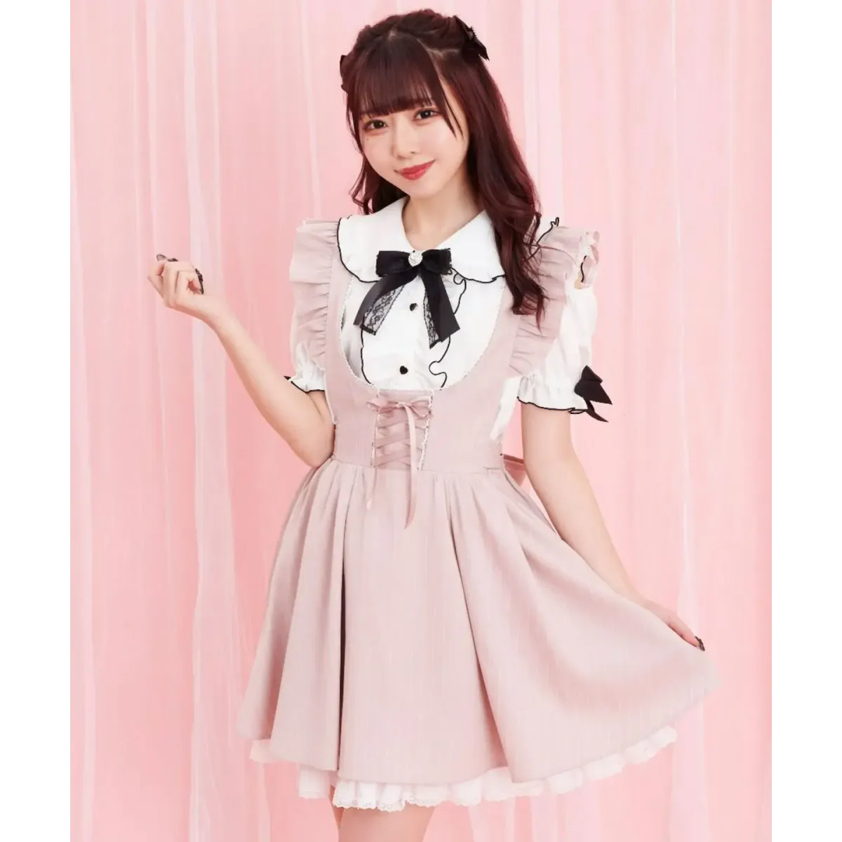 Sweet Lolita Ruffled Blouse - Bow Top Kawaii Y2K Aesthetic - Blouses & Shirts - Short - Shirt - Blouses - 11
