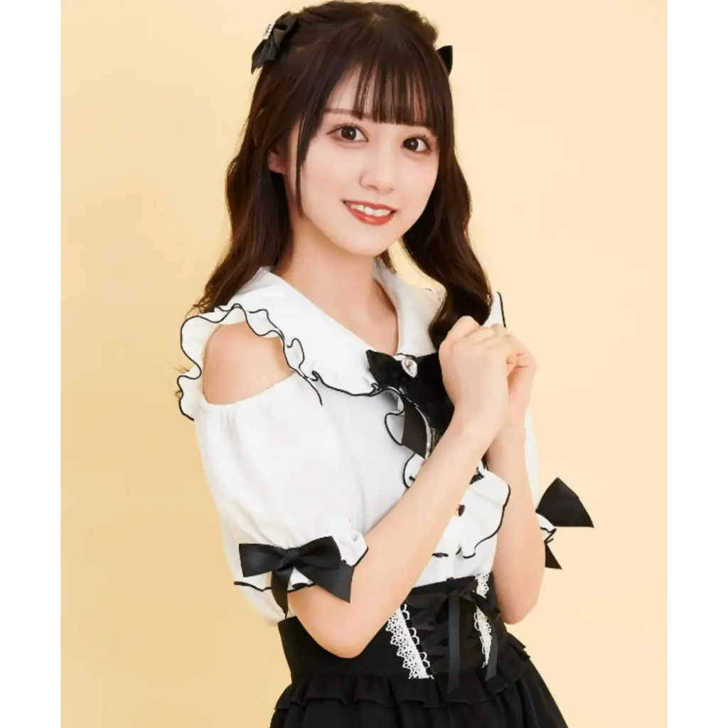 Sweet Lolita Ruffled Blouse - Bow Top Kawaii Y2K Aesthetic - Blouses & Shirts - Short - Shirt - Blouses - 8