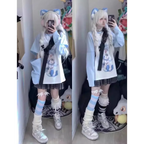 Kawaii Y2K Harajuku Top – Detachable Sleeve Anime Tee - T-Shirts - Long - Crew - Women’s Hoodies - 1