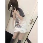 Kawaii Y2K Harajuku Top – Detachable Sleeve Anime Tee - T-Shirts - Long - Crew - Women’s Hoodies - 4