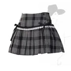 Kawaii Y2K Pleated Mini Skirt – Japanese Bow Lace Plaid Chic - Bottoms - Skirts - 15