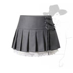 Pleated Lace Trim Mini Skirt – Kawaii Y2K Sweet Harajuku - Bottoms - Skirts - 8
