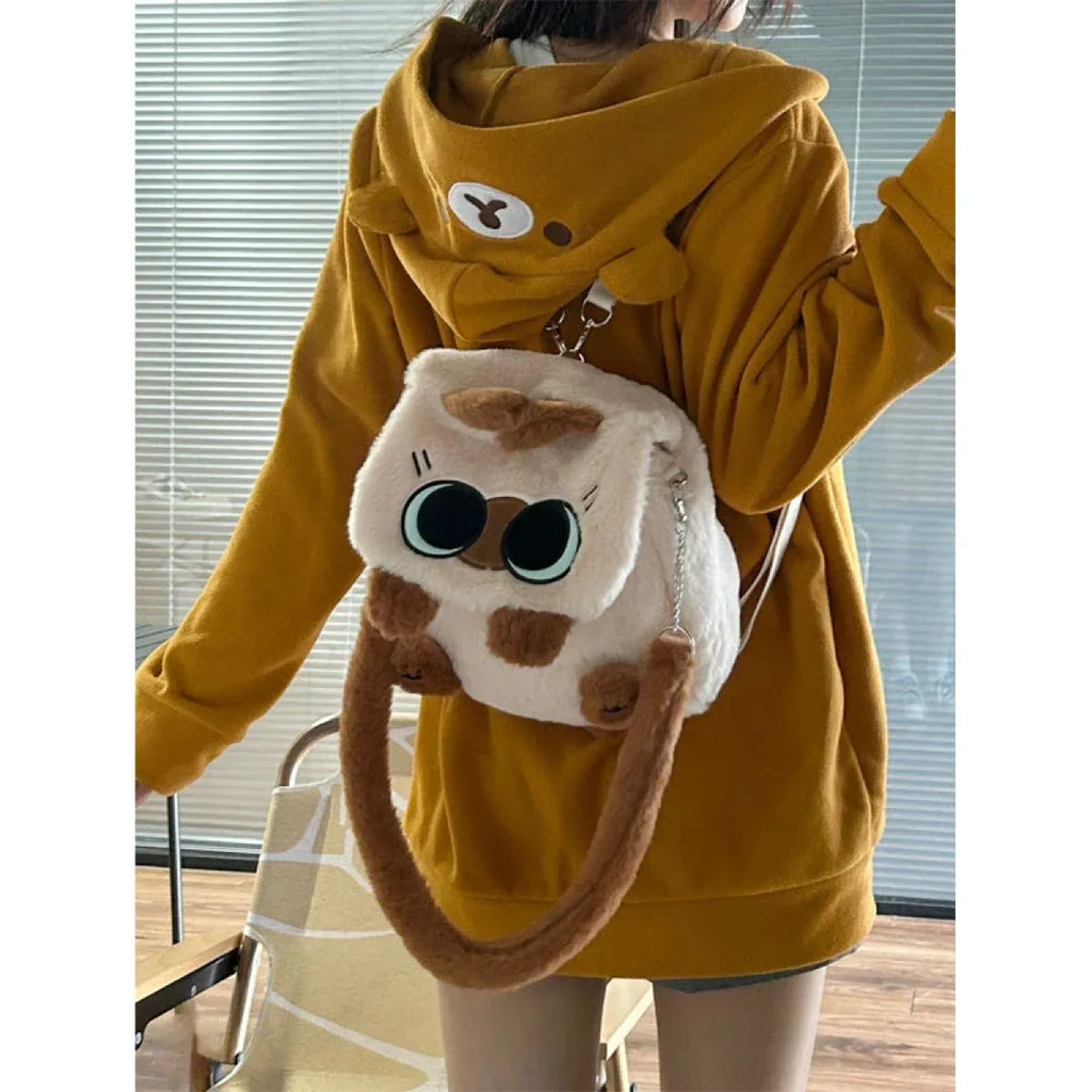 Kawaii Zip-Up Hoodie - Oversized Cute Bear Sweatshirt for Women - T-Shirts - 5