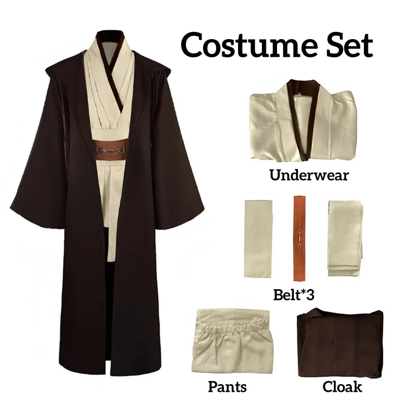 Obi-Wan Kenobi Jedi Costume – Star Wars Robe & Tunic Full Set - S / Costume Set - Cosplay - Costumes - 2024 - 5