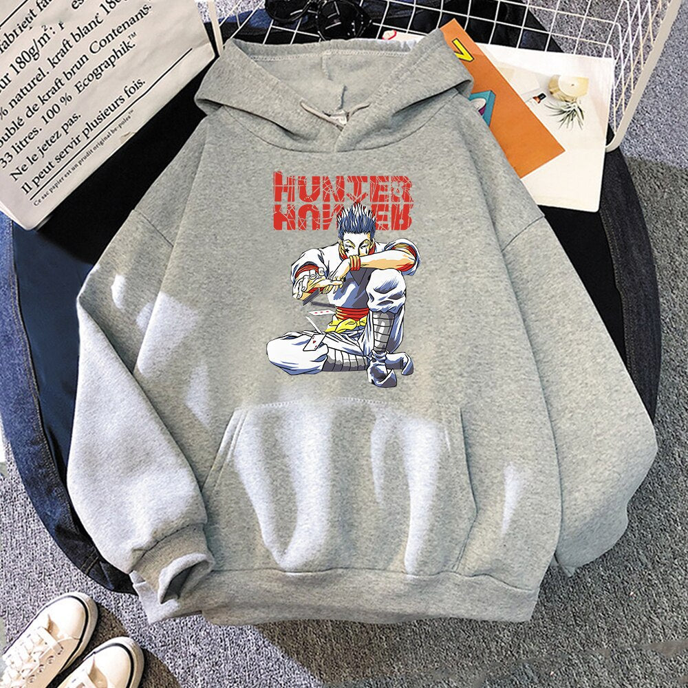 Hunter X Hunter Hoodies - Grey / L - Women’s Clothing & Accessories - Shirts & Tops - 10 - 2024