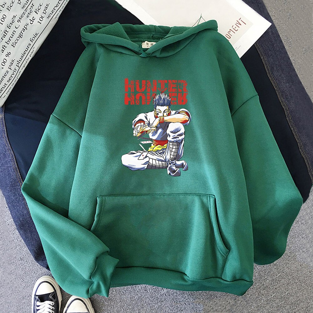 Hunter X Hunter Hoodies - Dark Green / L - Women’s Clothing & Accessories - Shirts & Tops - 11 - 2024