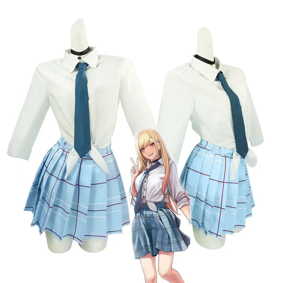 Kitagawa Marin School Uniform Cosplay – My Dress-Up Darling Set for Women - All Dresses - Sets - 2