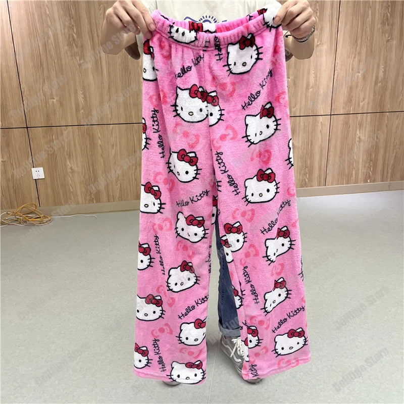 Cozy Kitty Flannel Pajamas - Cute Autumn Home Wear - Pink / XXL 65-75kg - All Products - Pajamas - 10 - 2024