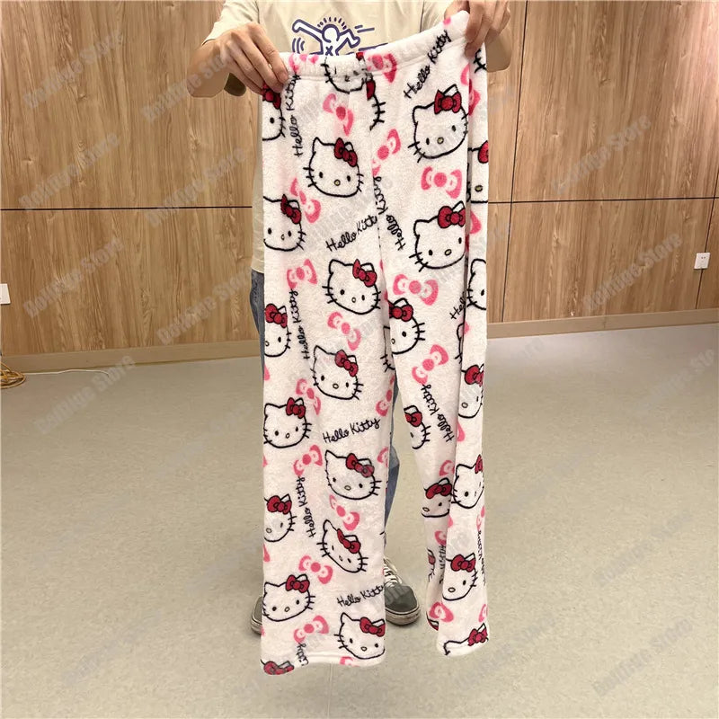 Cozy Kitty Flannel Pajamas - Cute Autumn Home Wear - White / XXL 65-75kg - All Products - Pajamas - 9 - 2024