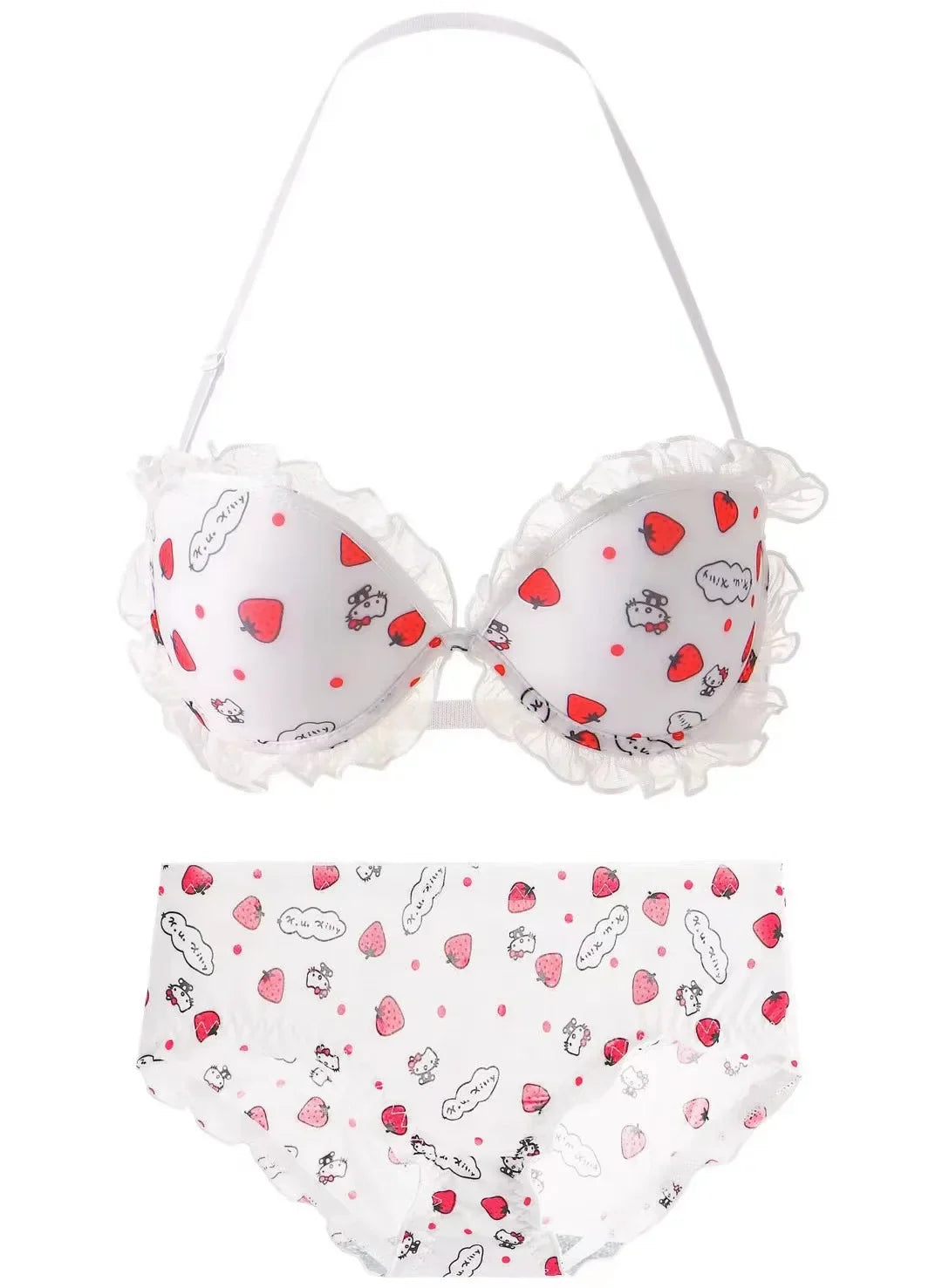 Hello Kitty Lace Bowknot Lingerie Set - White / S - Women’s Clothing & Accessories - Lingerie - 9 - 2024