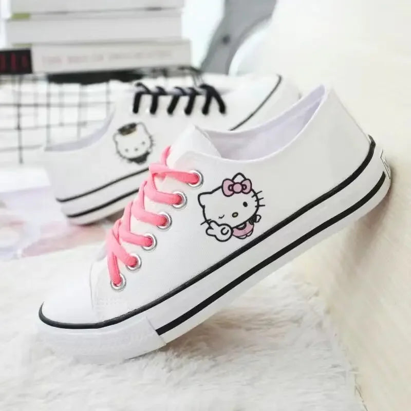 Hello Kitty Low-Top Classic Canvas Shoes - Unisex Skateboarding Shoes - 8 / 39 - Accessories - Shoes - 12 - 2024