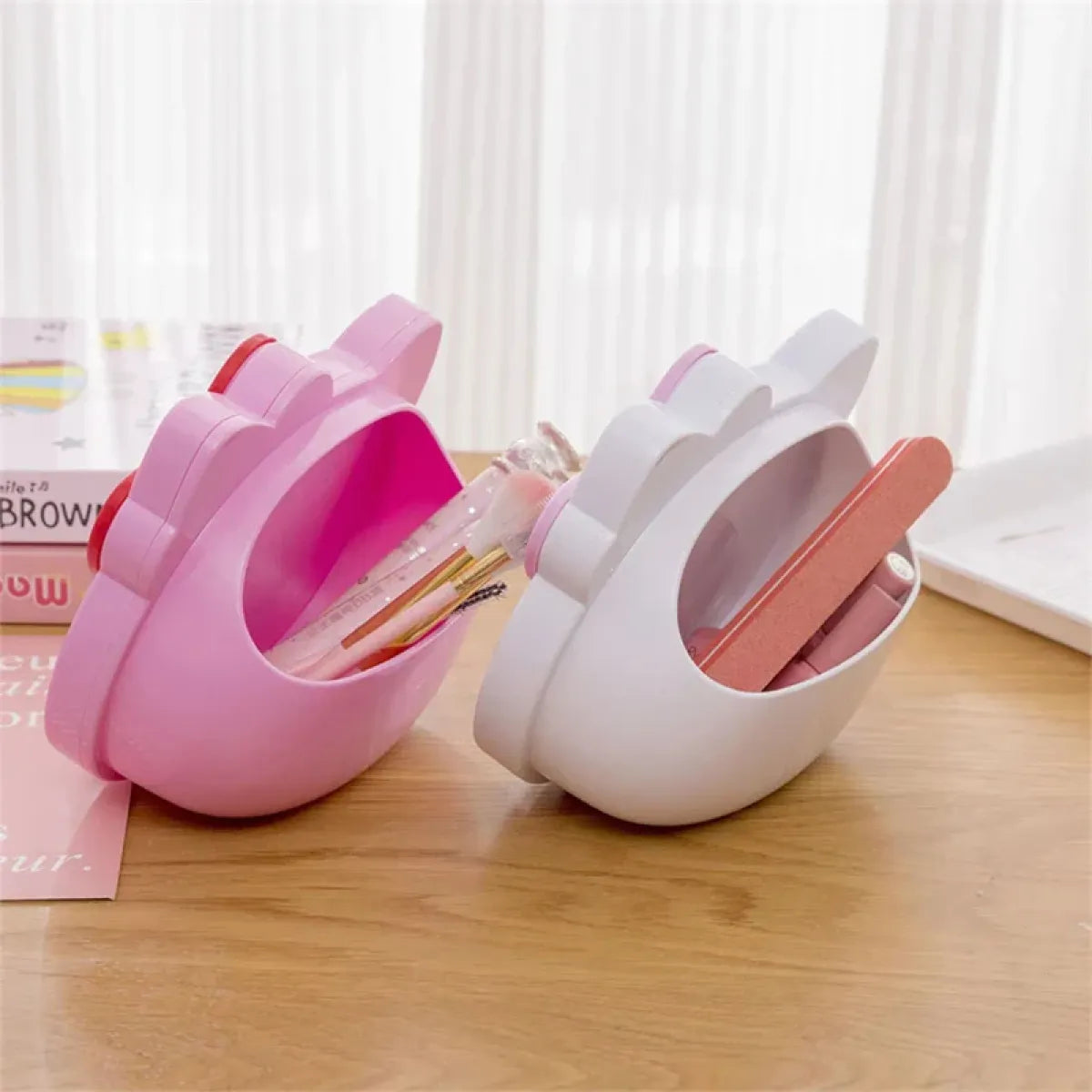 Hello Kitty Mirror with Kawaii Storage Rack - Accessories - Cosmetic Bags - 6