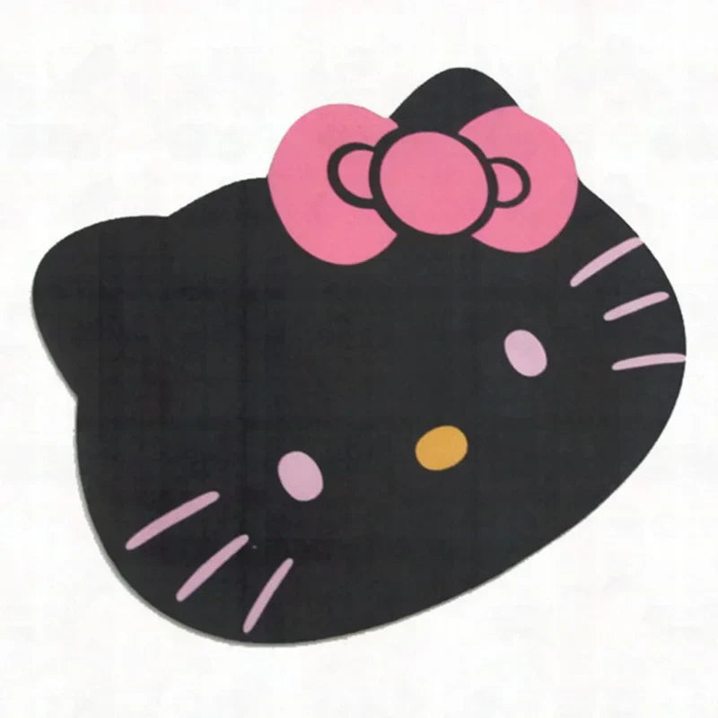 Kawaii Sanrio Kitty Mouse Pad - Anime Non-slip Desk Mat - Cute Cartoon Gaming Office Accessory - Black - Anime - Mouse