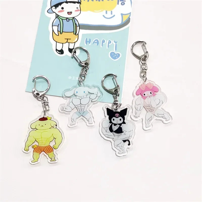 Hello Kitty Muscle Keychain - All Products - Keychains - 6 - 2024