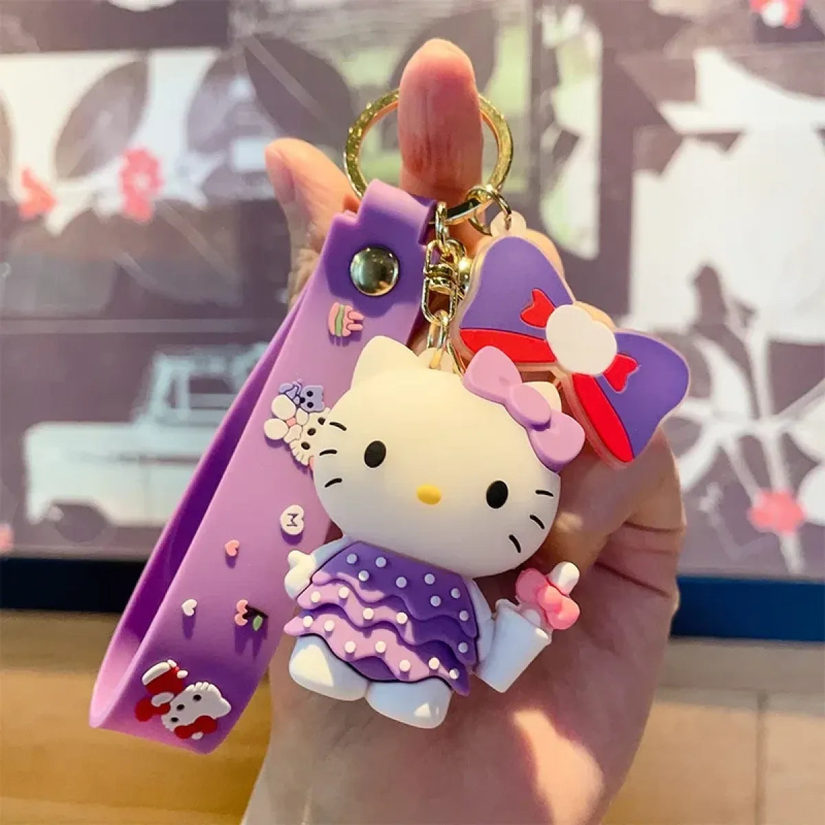 Hello Kitty Plush Keychain Charm Pendant - Harajuku Style - Accessory - 3