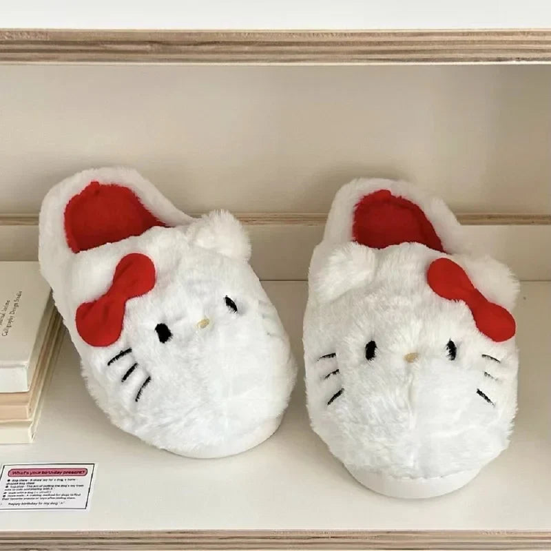 Hello Kitty Plush Slippers - Cozy Winter Gifts - Hello Kitty / 36-37 - Accessories - Shoes - 7 - 2024