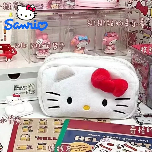 Hello Kitty Plush Storage Bag: Adorable Sanrio Makeup & Stationery Organizer - All Products - Luggage & Bags - 1 - 2024