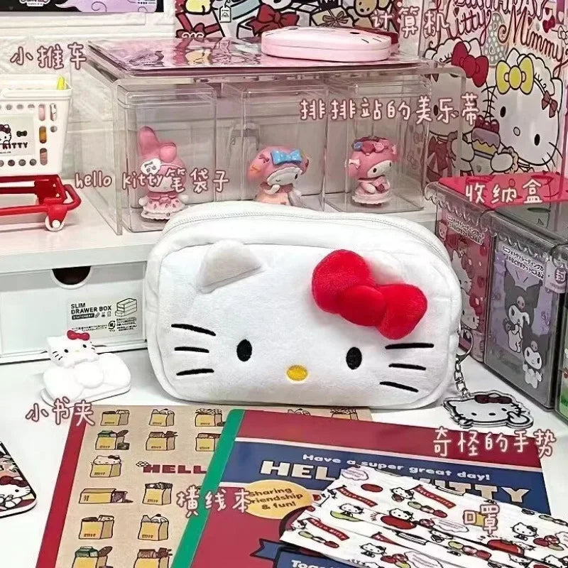 Hello Kitty Plush Storage Bag: Adorable Sanrio Makeup & Stationery Organizer - Hello Kitty - All Products - Luggage &